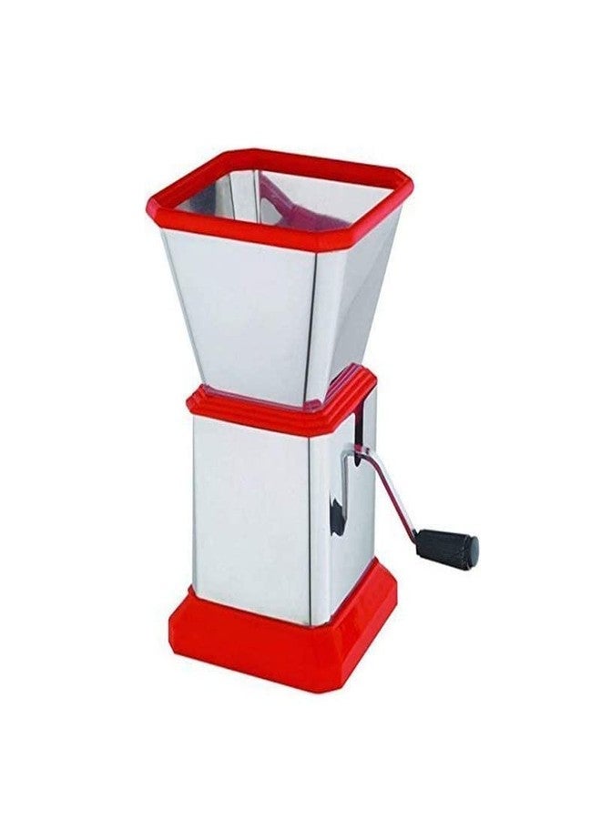 All In One Easy to use Stainless Steel with ABS Manual Chopper Cutter Onion Chilly Dry Fruit & Vegetable Cutter Chopper -(Red) - Image 1